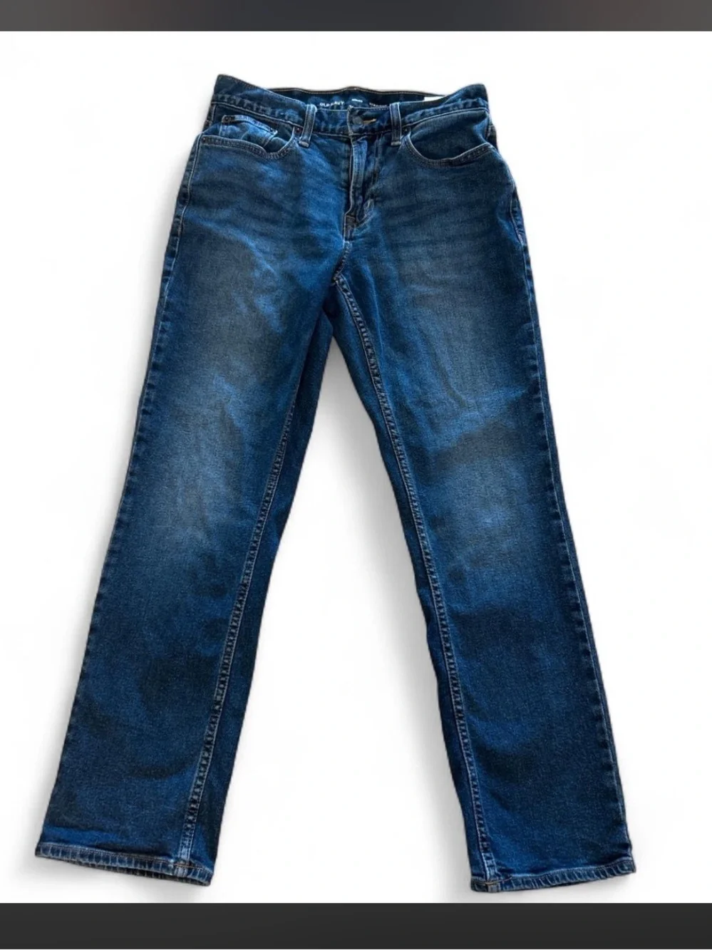 Old Navy Men's Straight Jeans in Dark Blue Wash